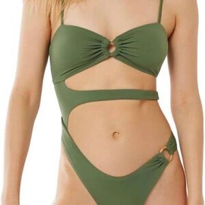 Urban Outfitters Green One Piece Swimsuit